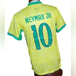 Brasil soccer jersey neymar jr yellow small to xlarge men size